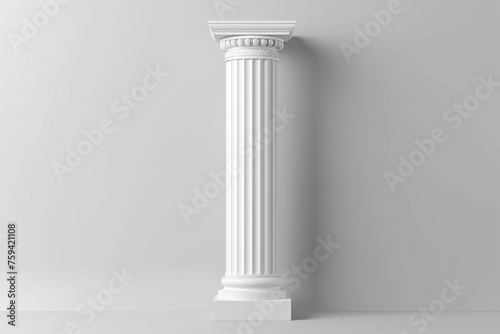 white pillar on a white background