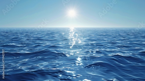 Sunlight Glistening on Tranquil Ocean Waters
