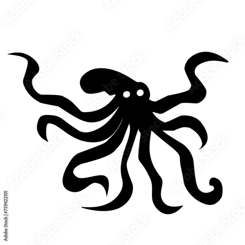 octopus silhouette icon