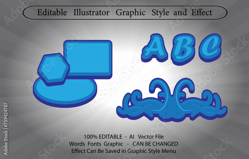 Editable Illustrator Graphic Styles and Graphic Effects photo