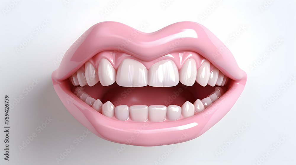 Mouth 3d rendering