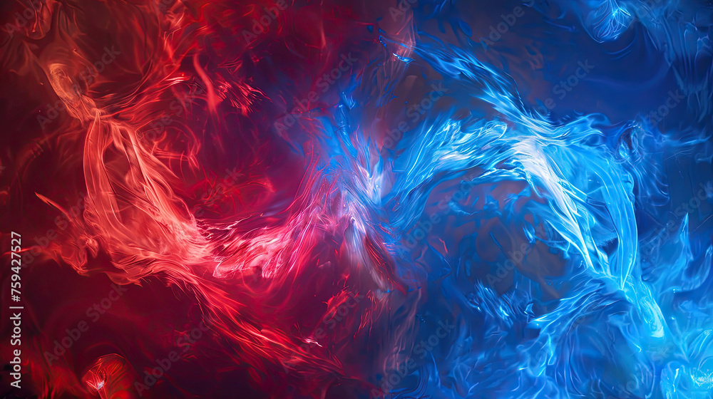 Obraz premium swirling red and blue flame background.