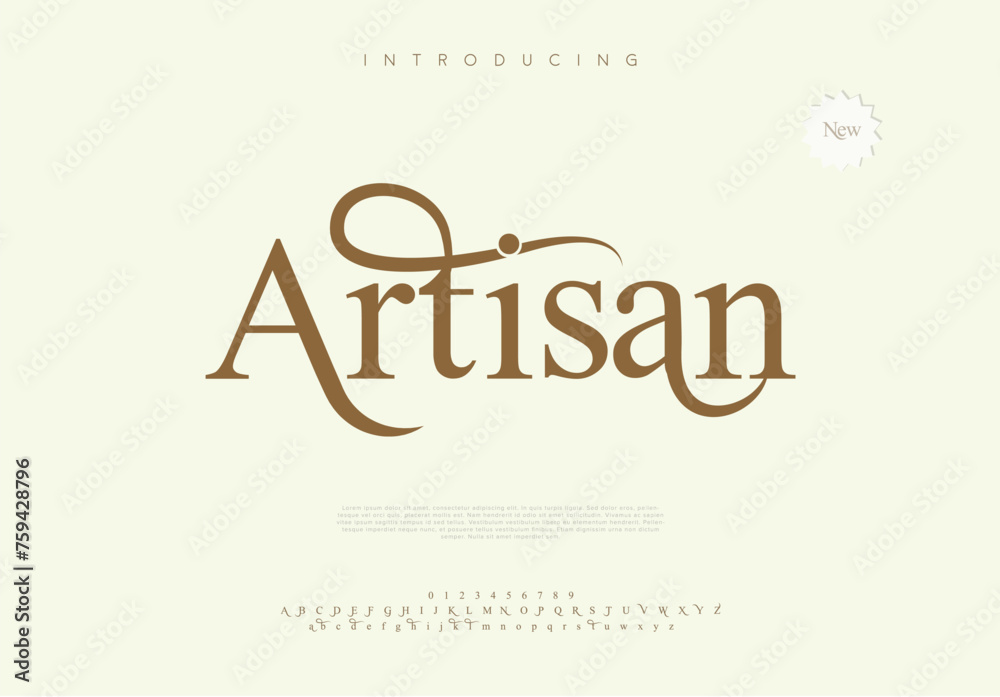 Artisan, luxury elegant typography urban typeface for music fashion logo branding vector logo design
