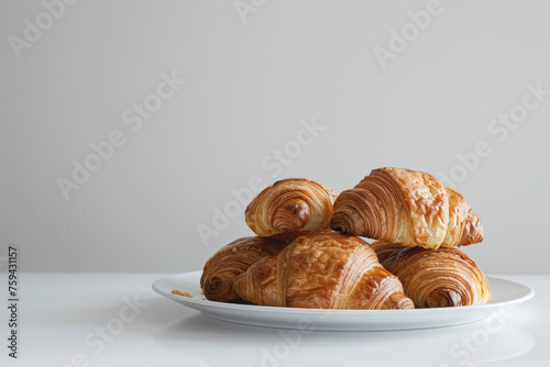 Minimalistic Presentation of Packaged Pastries on White Setting Gen AI