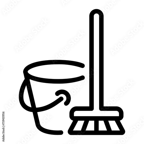cleaning Line Icon