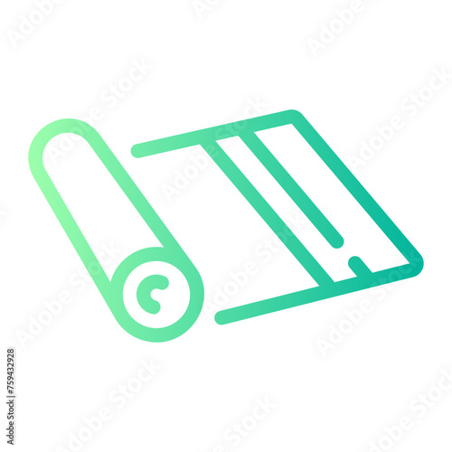 yoga mat Line Gradient Icon