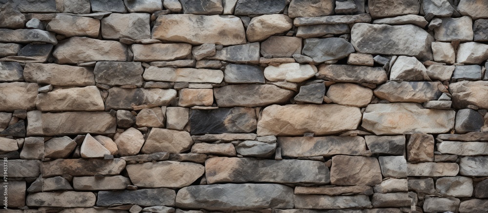 Stone wall background material.