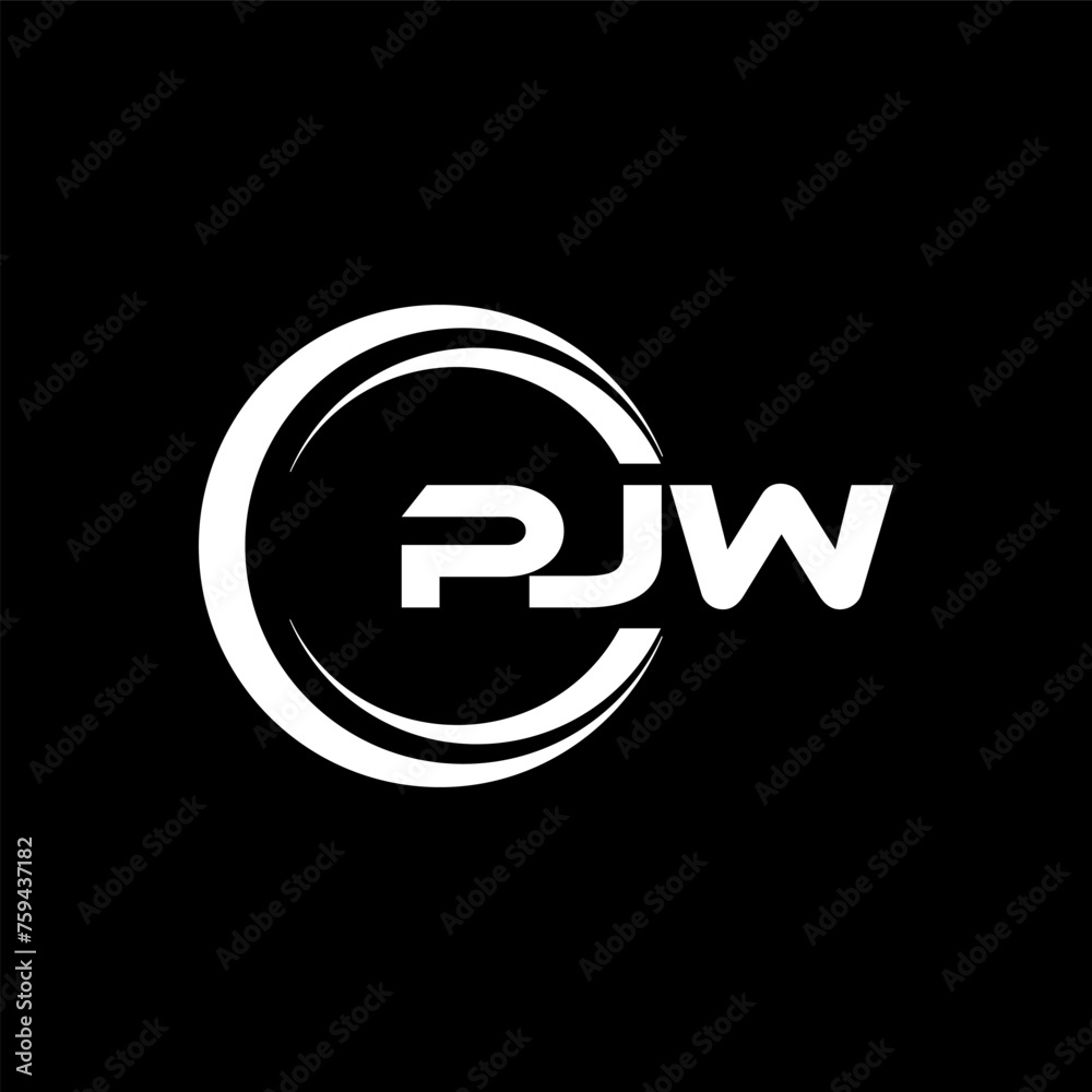PJW letter logo design with black background in illustrator, cube logo, vector logo, modern alphabet font overlap style. calligraphy designs for logo, Poster, Invitation, etc. PJW letter logo design with black background in illustrator, cube logo, vector logo, modern alphabet font overlap style. calligraphy designs for logo, Poster, Invitation, etc.