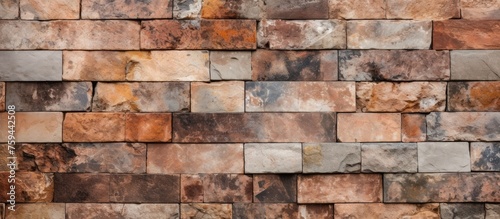 Weathered masonry creating an abstract architectural pattern