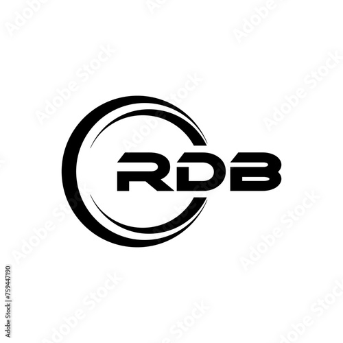 RDB Logo Design, Inspiration for a Unique Identity. Modern Elegance and Creative Design. Watermark Your Success with the Striking this Logo. photo