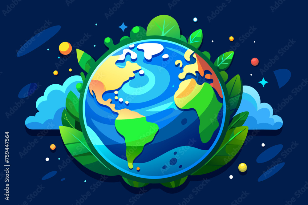 Naklejka premium planet template background is