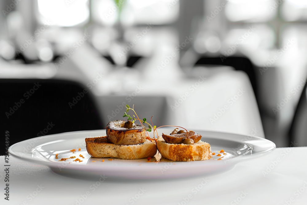 Foie Gras on Toasted Brioche - Gourmet Delicacy Presentation Gen AI Foie Gras on Toasted Brioche - Gourmet Delicacy Presentation Gen AI