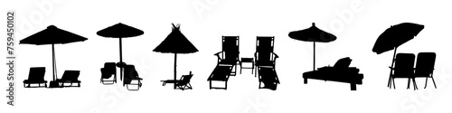 Beach chair silhouette