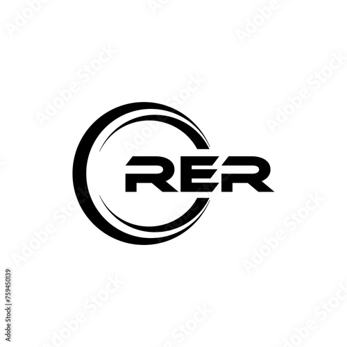 RER Logo Design, Inspiration for a Unique Identity. Modern Elegance and Creative Design. Watermark Your Success with the Striking this Logo.