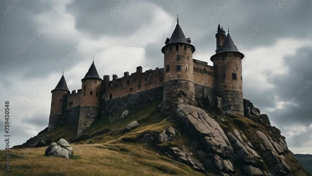 a magnificent ancient castle on the rock hill a magnificent ancient castle on the rock hill