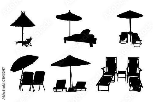 Beach chair silhouette