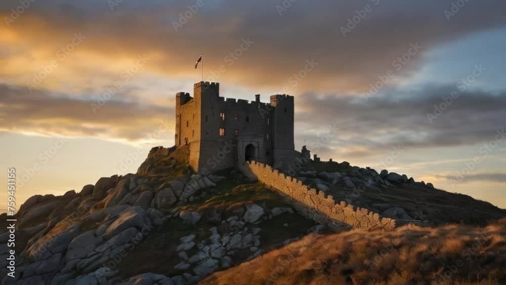 a magnificent ancient castle on the rock hill a magnificent ancient castle on the rock hill