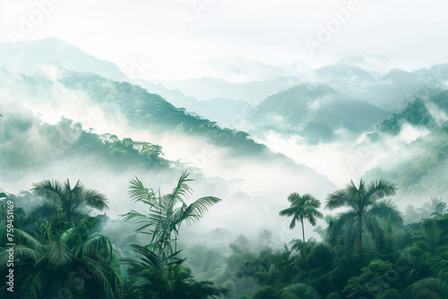 Lush tropical rainforest 