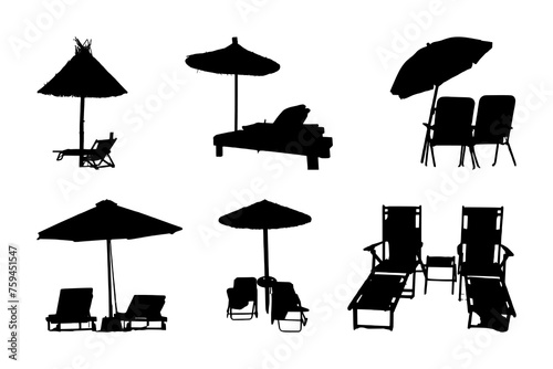 Beach chair silhouette