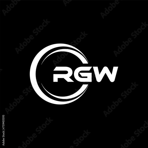 RGW Logo Design, Inspiration for a Unique Identity. Modern Elegance and Creative Design. Watermark Your Success with the Striking this Logo. photo