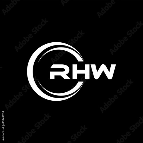 RHW Logo Design, Inspiration for a Unique Identity. Modern Elegance and Creative Design. Watermark Your Success with the Striking this Logo.