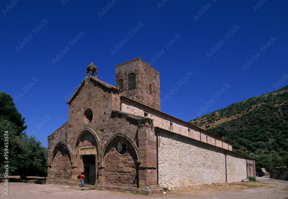 St. Peter's Cathedral, along the Temo River. Bosa (OR), Sardinia. Italy