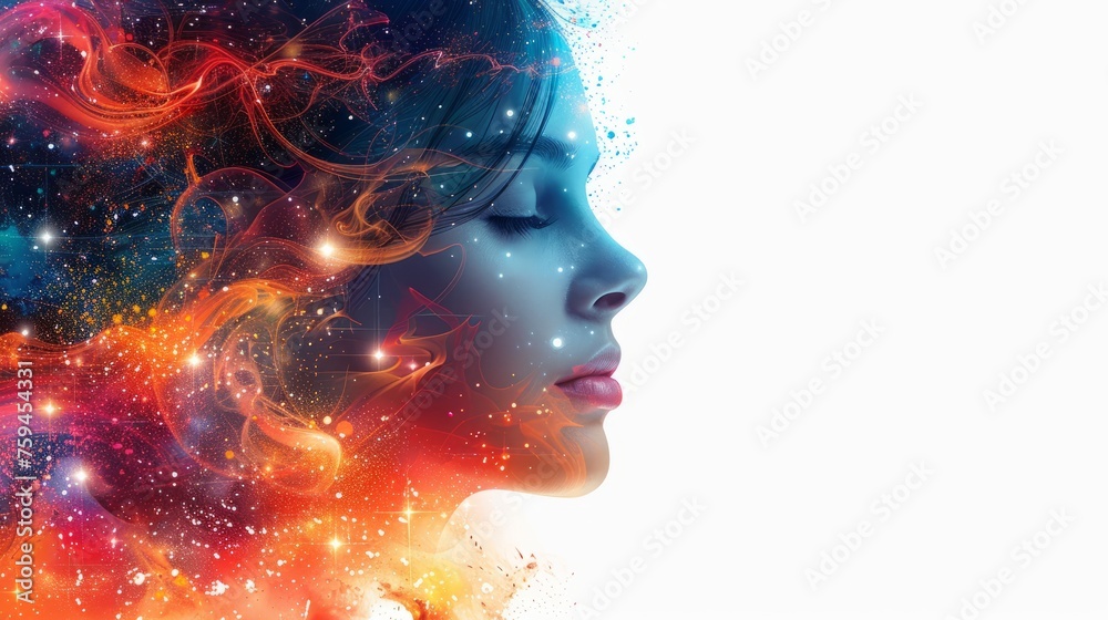 Graphic of phychology-related images and Psychological art with white background. Graphic of phychology-related images and Psychological art with white background.