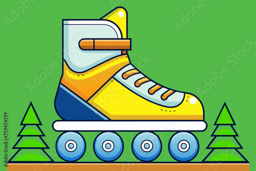 rollerblades background is tree