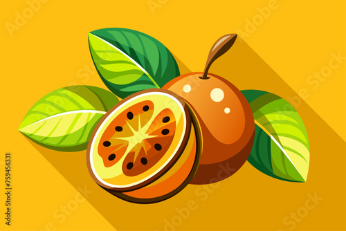 Green sapote fruit with a slightly bumpy texture background image.