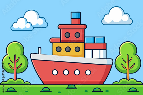 ship background is tree