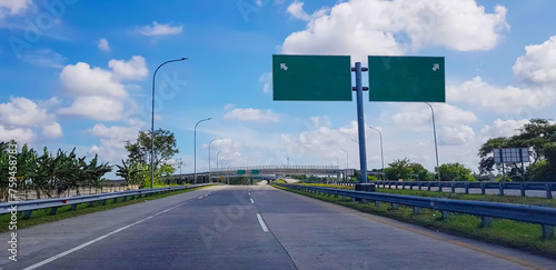 Indonesian toll road or highway, new government infrastructure project photo