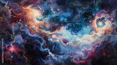 Star-studded galaxy cosmology background