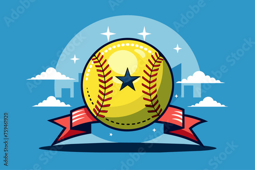 Softball sport played at field with players holding bats and balls.