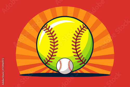 Softball sport played at field with players holding bats and balls.