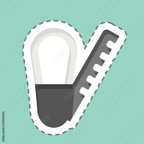 Sticker line cut Soles. related to Shoemaker symbol. simple design editable. simple illustration