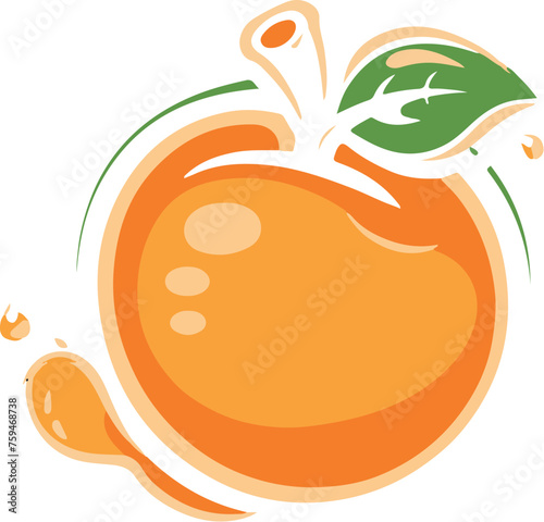 Orange Logo Vektordesign für Marke. KI generiert