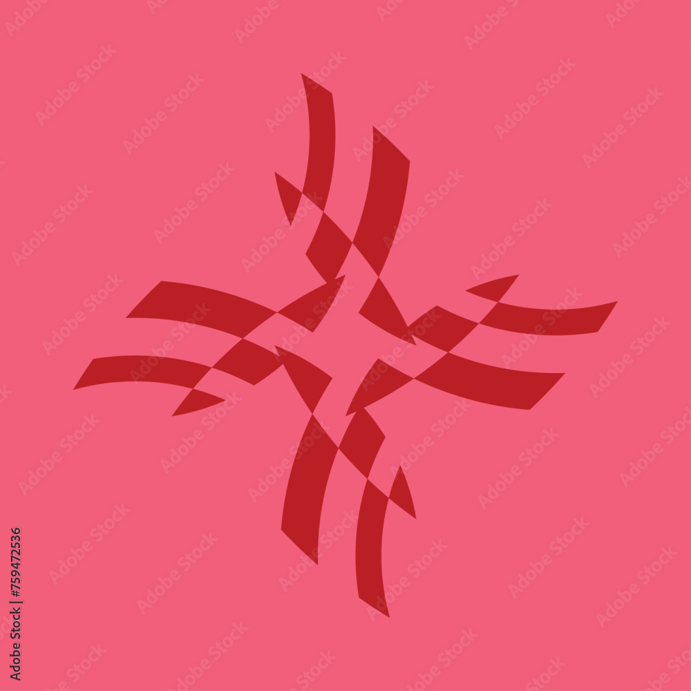ceramic or tile vector design in an abstract shape, dark red on a pink background. ceramic or tile vector design in an abstract shape, dark red on a pink background.