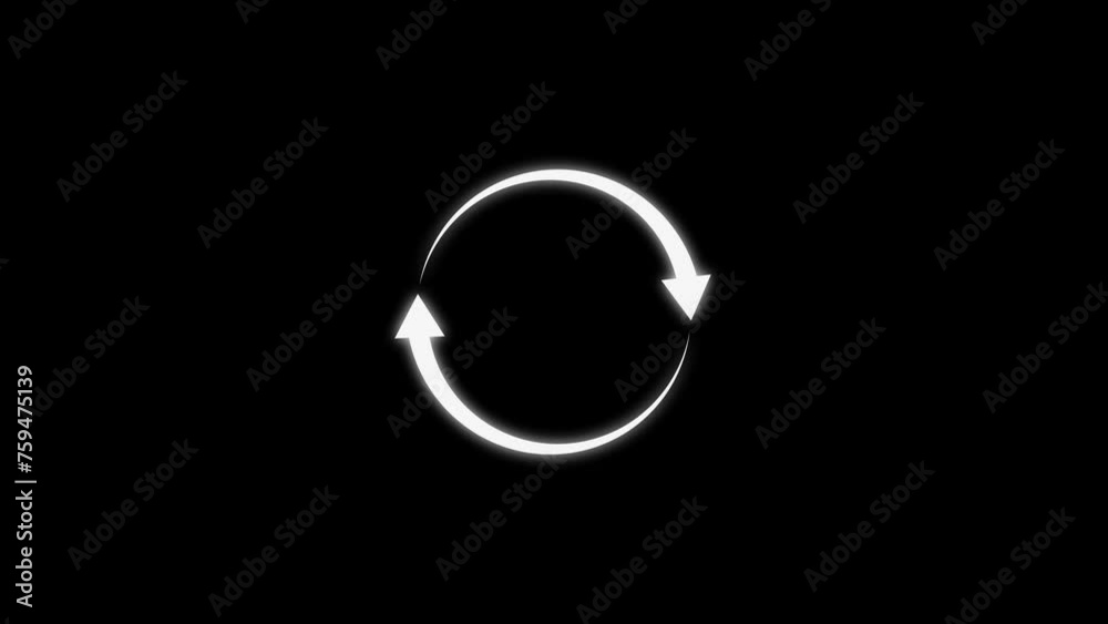 Loading circle icon on black background 4k video and loop loading bar animation. Loading circle icon on black background 4k video and loop loading bar animation.