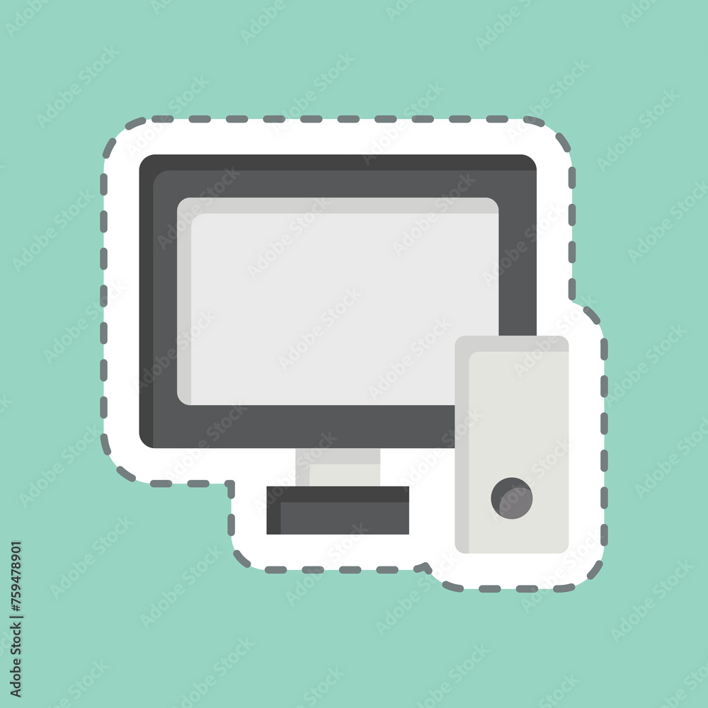 Sticker line cut Responsive Design. related to Creative Concept symbol. simple design editable. simple illustration Sticker line cut Responsive Design. related to Creative Concept symbol. simple design editable. simple illustration