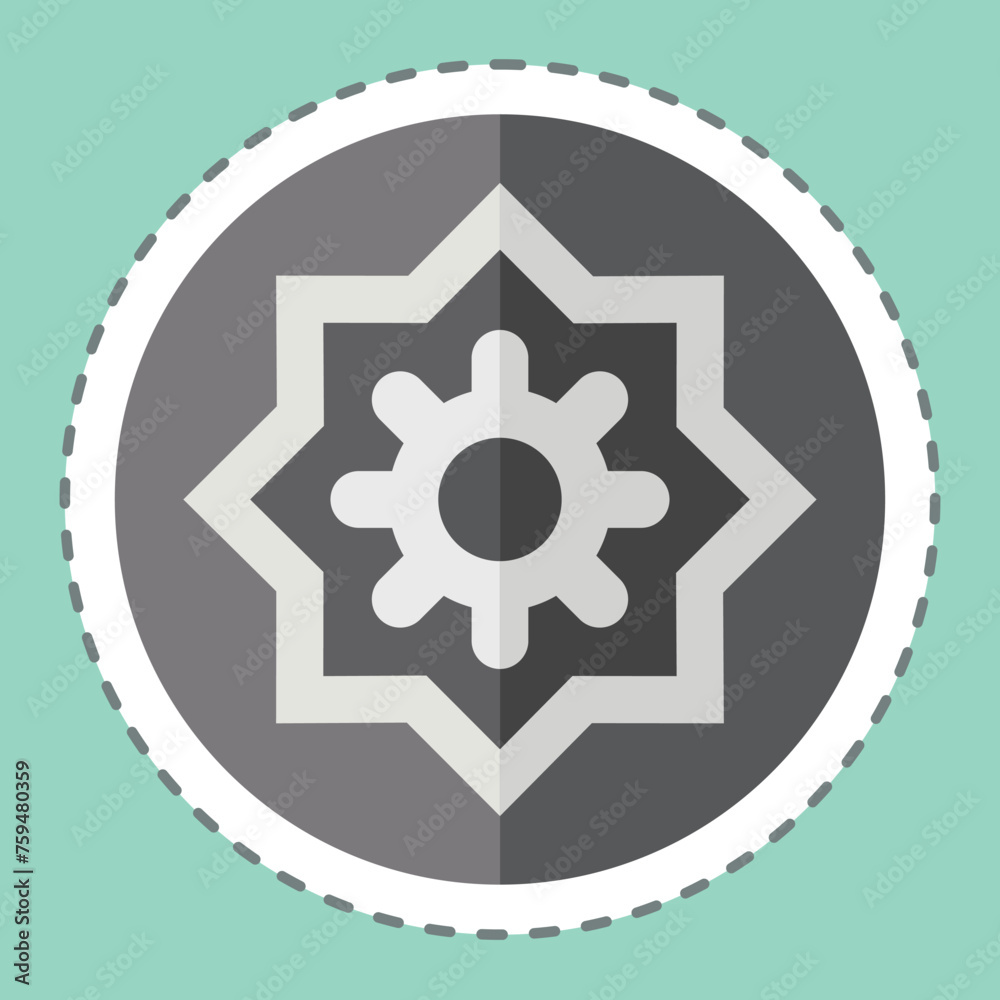 Sticker line cut Decoration. related to Kenya symbol. simple design editable. simple illustration Sticker line cut Decoration. related to Kenya symbol. simple design editable. simple illustration