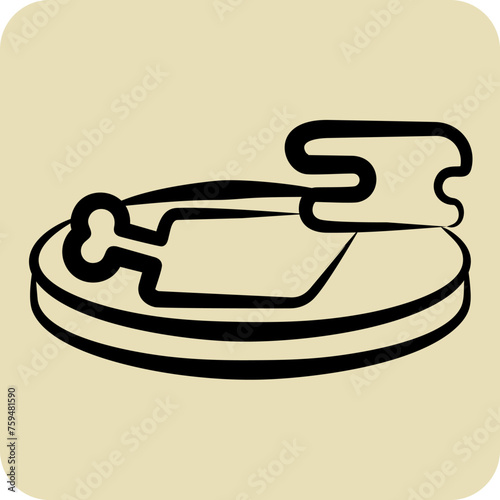 Icon Ragu Sach Moan. related to Cambodia symbol. hand drawn style. simple design editable. simple illustration