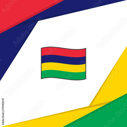 Free Download Mauritius Flag Abstract Background Design Template. Mauritius Independence Day Banner Social Media Post. Mauritius - GFXLoad