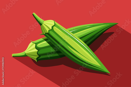 okra vegetable background