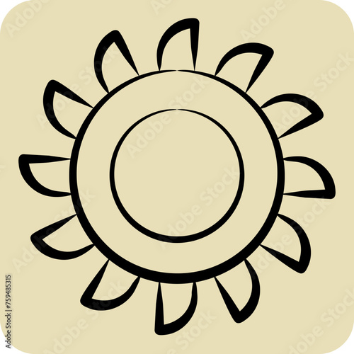 Icon Cutter. related to Mining symbol. hand drawn style. simple design editable. simple illustration