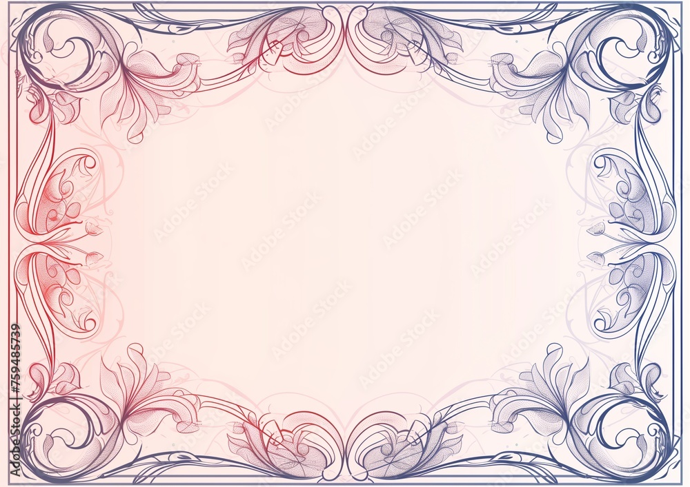 Wedding Invitation Card. Greeting Card. Empty Card with Flower Frame. Wedding Invitation Card. Greeting Card. Empty Card with Flower Frame.