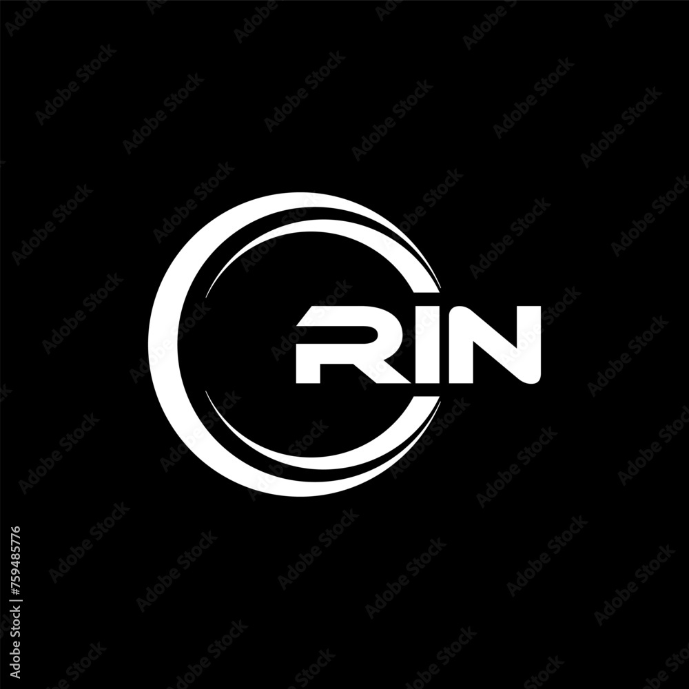 RIN letter logo design with black background in illustrator, cube logo, vector logo, modern alphabet font overlap style. calligraphy designs for logo, Poster, Invitation, etc. RIN letter logo design with black background in illustrator, cube logo, vector logo, modern alphabet font overlap style. calligraphy designs for logo, Poster, Invitation, etc.