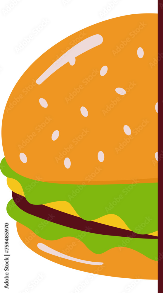 Burger Slices Illustration Burger Slices Illustration