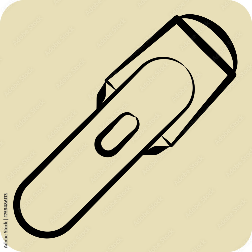 Icon Torch. related to Mining symbol. hand drawn style. simple design editable. simple illustration Icon Torch. related to Mining symbol. hand drawn style. simple design editable. simple illustration
