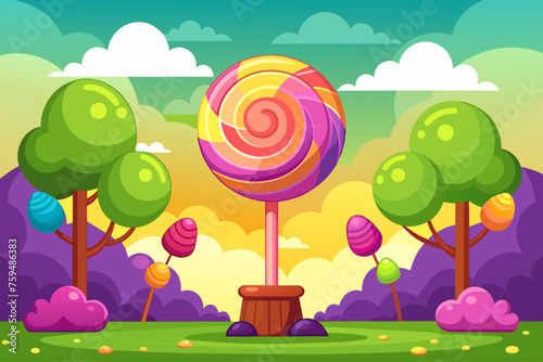 candy lollipop background is tree