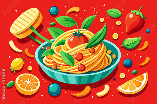 pasta food background is